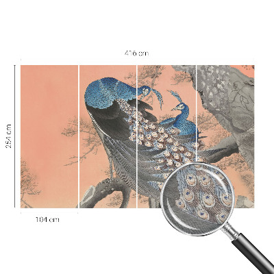 Fotovæg Påfugleagtig elegance