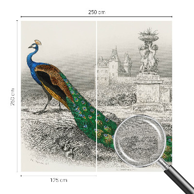 Tapet Farverige fjer