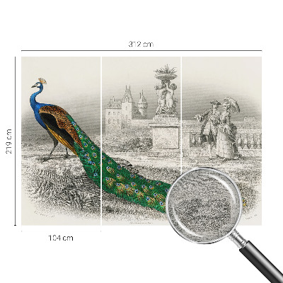 Tapet Farverige fjer