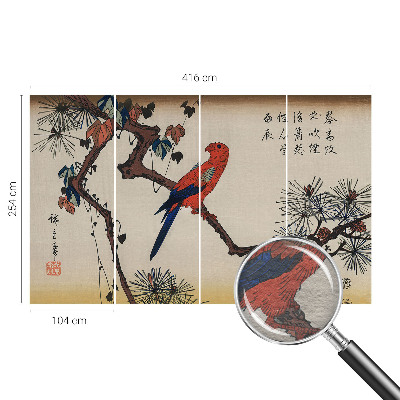 Væg tapet En fugl på en gren