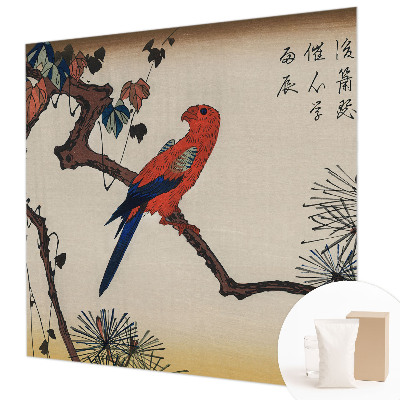 Væg tapet En fugl på en gren