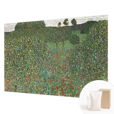 Modern fototapet med motiv af en blomstereng
