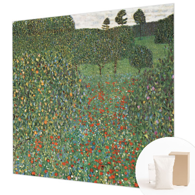 Modern fototapet med motiv af en blomstereng