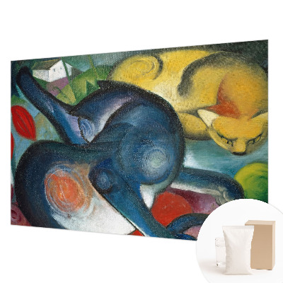 Stor fototapet med kattekunst