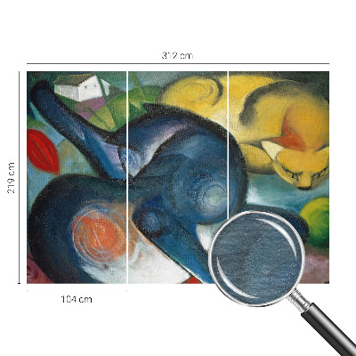 Stor fototapet Kattekunst