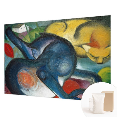 Stor fototapet med kattekunst