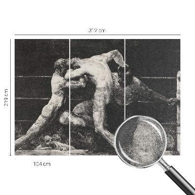 3D fototapet Boksernes duel