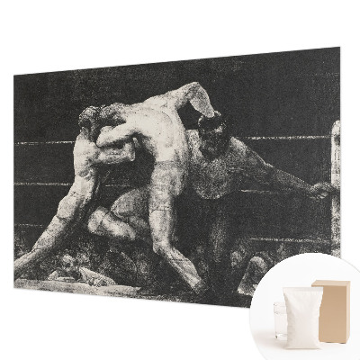3D fototapet med motiv af boksernes duel