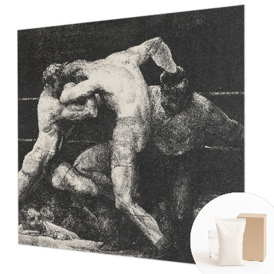 3D fototapet med motiv af boksernes duel