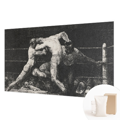 3D fototapet med motiv af boksernes duel