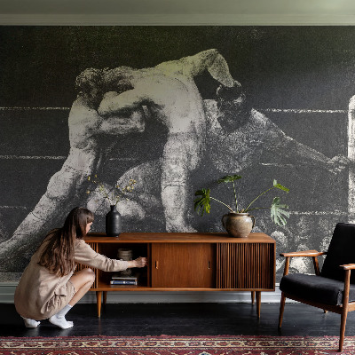 3D fototapet Boksernes duel