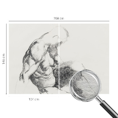 Fototapet Mandlig skitse