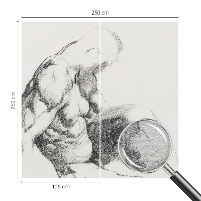 Fototapet Mandlig skitse