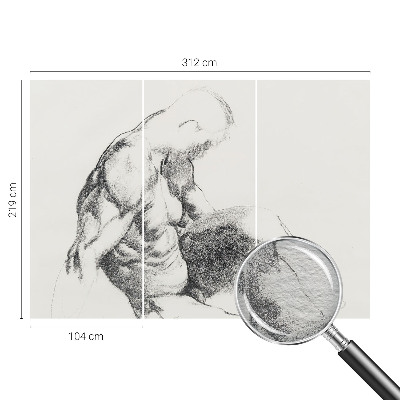 Fototapet Mandlig skitse