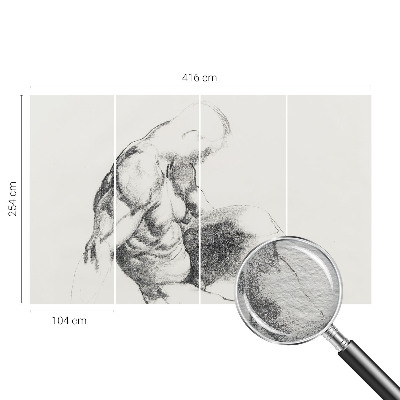 Fototapet Mandlig skitse