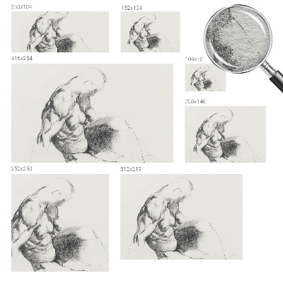 Fototapet Mandlig skitse