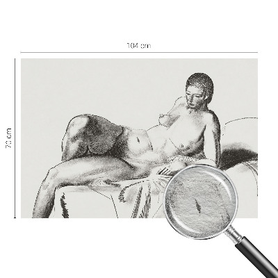 Foto tapet med kunstnerisk motiv af nøgen figur