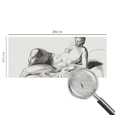 Foto tapet med kunstnerisk motiv af nøgen figur