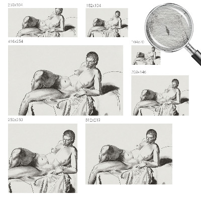 Foto tapet med kunstnerisk motiv af nøgen figur