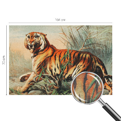 Tapet med tigerprint og naturmotiver