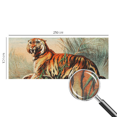 Tapet med tigerprint og naturmotiver