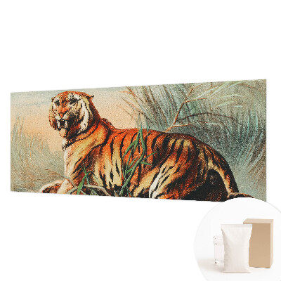 Tapet med tigerprint og naturmotiver