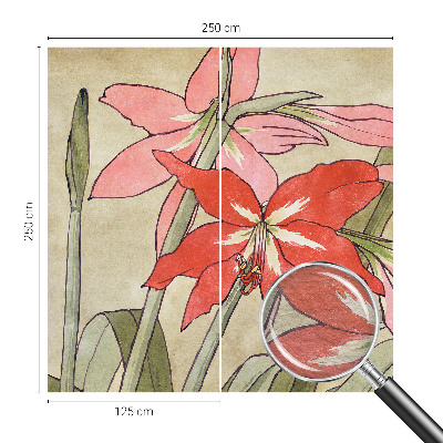 Væg tapet Dagliljeblomster