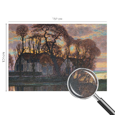 Fototapet stue Aftenlandskab