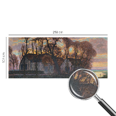 Fototapet stue Aftenlandskab