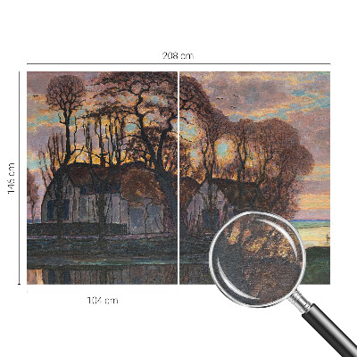 Fototapet stue Aftenlandskab