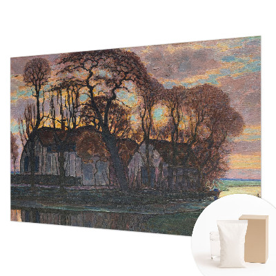 Fototapet stue Aftenlandskab