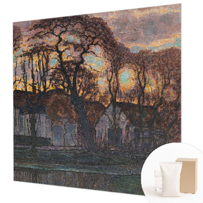 Fototapet stue Aftenlandskab