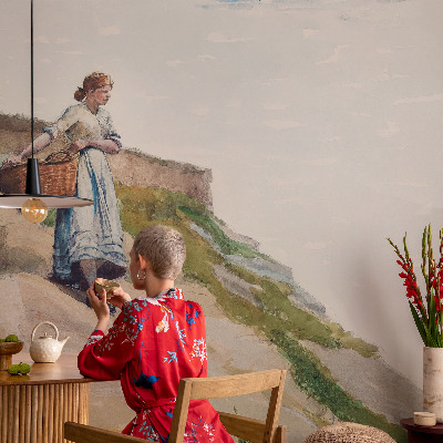 Fotovæg soveværelse Kvindeligt landskab