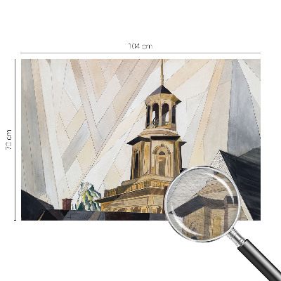 Modern fototapet med et arkitektonisk tårnmotiv