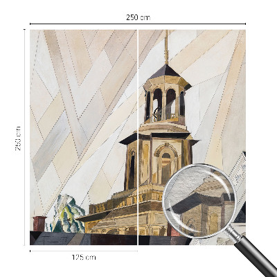 Modern fototapet med et arkitektonisk tårnmotiv