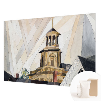 Modern fototapet med et arkitektonisk tårnmotiv