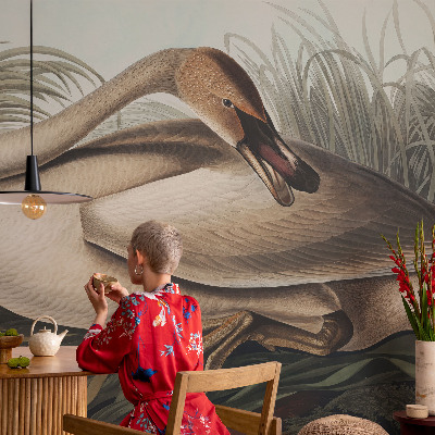 Vlies fototapet med motiv af en naturlig fugl