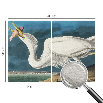 Tapet væg Fugl med fisk