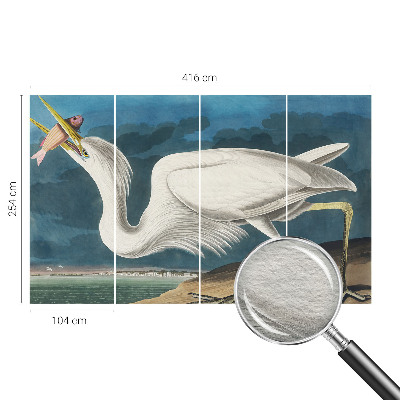 Tapet væg Fugl med fisk