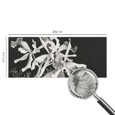 Fotovæg med illustration af en orkidé