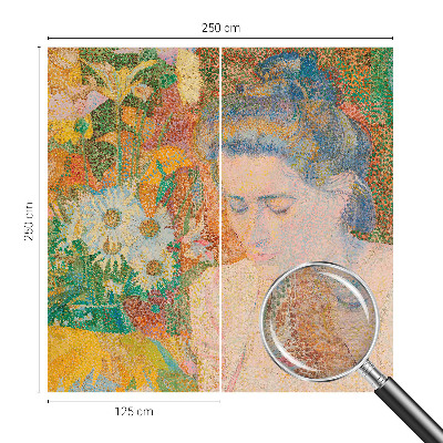 Væg tapet Blomsterportræt