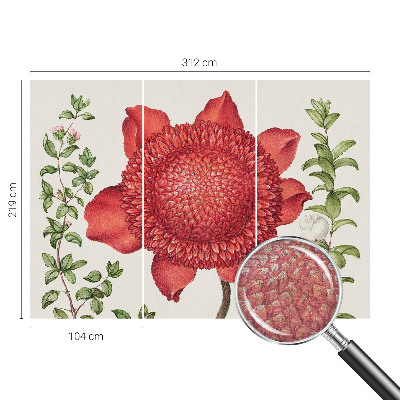 Fototapet børneværelse med blomsteragtigt motiv
