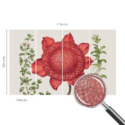 Fototapet børneværelse med blomsteragtigt motiv