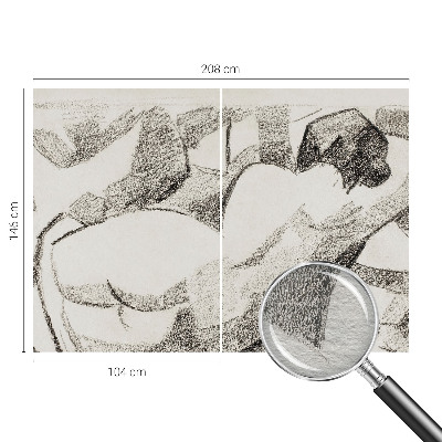 Tapet væg En løgnagtig figur