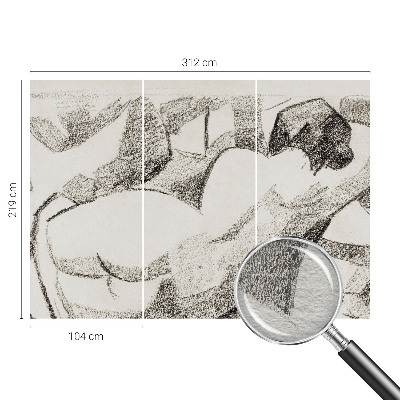 Tapet væg En løgnagtig figur