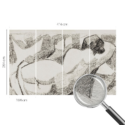 Tapet væg En løgnagtig figur