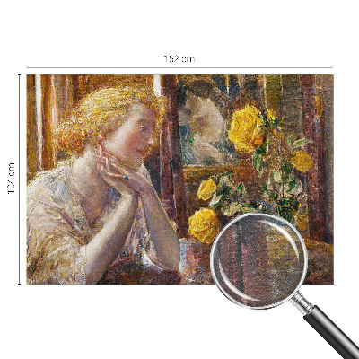 Fototapet soveværelse Kvinde med roser