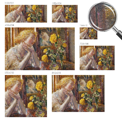 Fototapet soveværelse Kvinde med roser