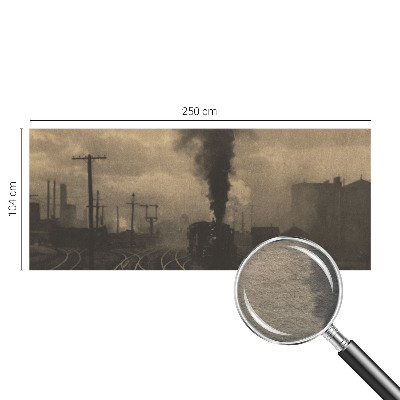 Fotovæg stue Industrilandskab