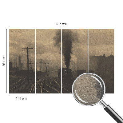 Fotovæg stue Industrilandskab